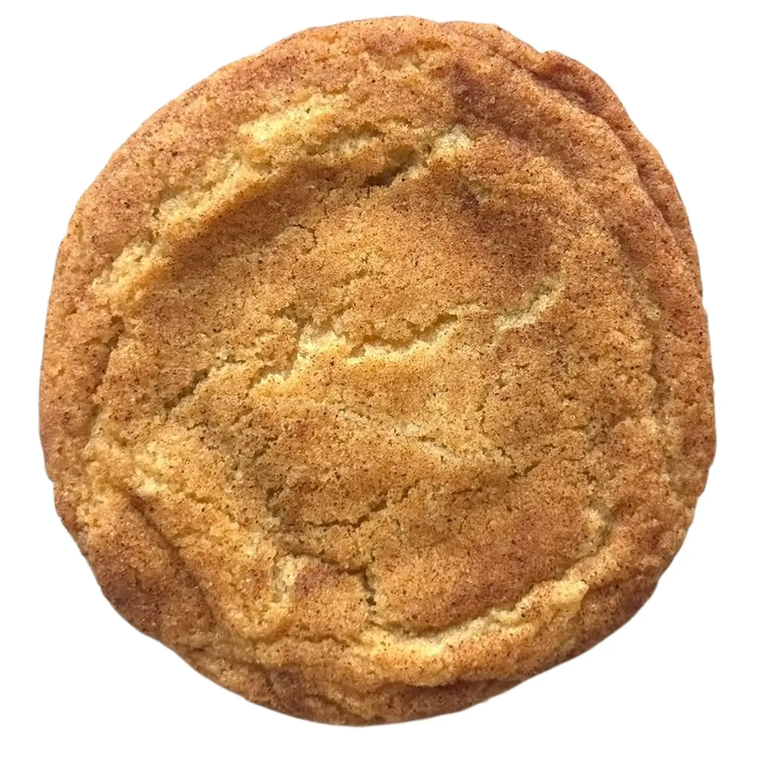 A cinnamon-sugar snickerdoodle cookie
